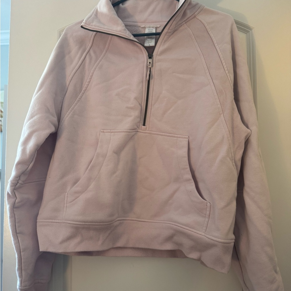 Jockey Women's Light Pink Half-Zip Sweater